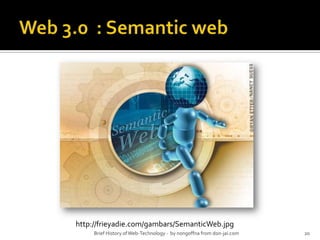 Web 3.0  : Semantic webBrief History of Web-Technology -  by nongoffna from don-jai.com20http://frieyadie.com/gambars/SemanticWeb.jpg