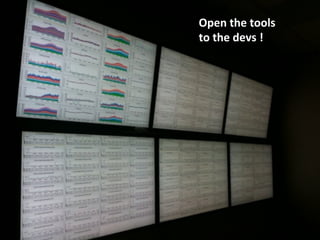 Des outils partagés, qui facilitent les interactions

Open	
  the	
  tools	
  	
  
to	
  the	
  devs	
  !	
  

3.
	
  
COLLABORATIO
N
	
  
(culture,	
  organisa@on…)
	
  

74
	


 