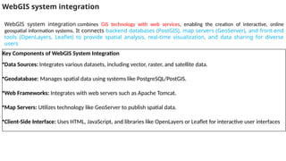 Comprehensive Overview of WebGIS Technology, Architecture, and ...