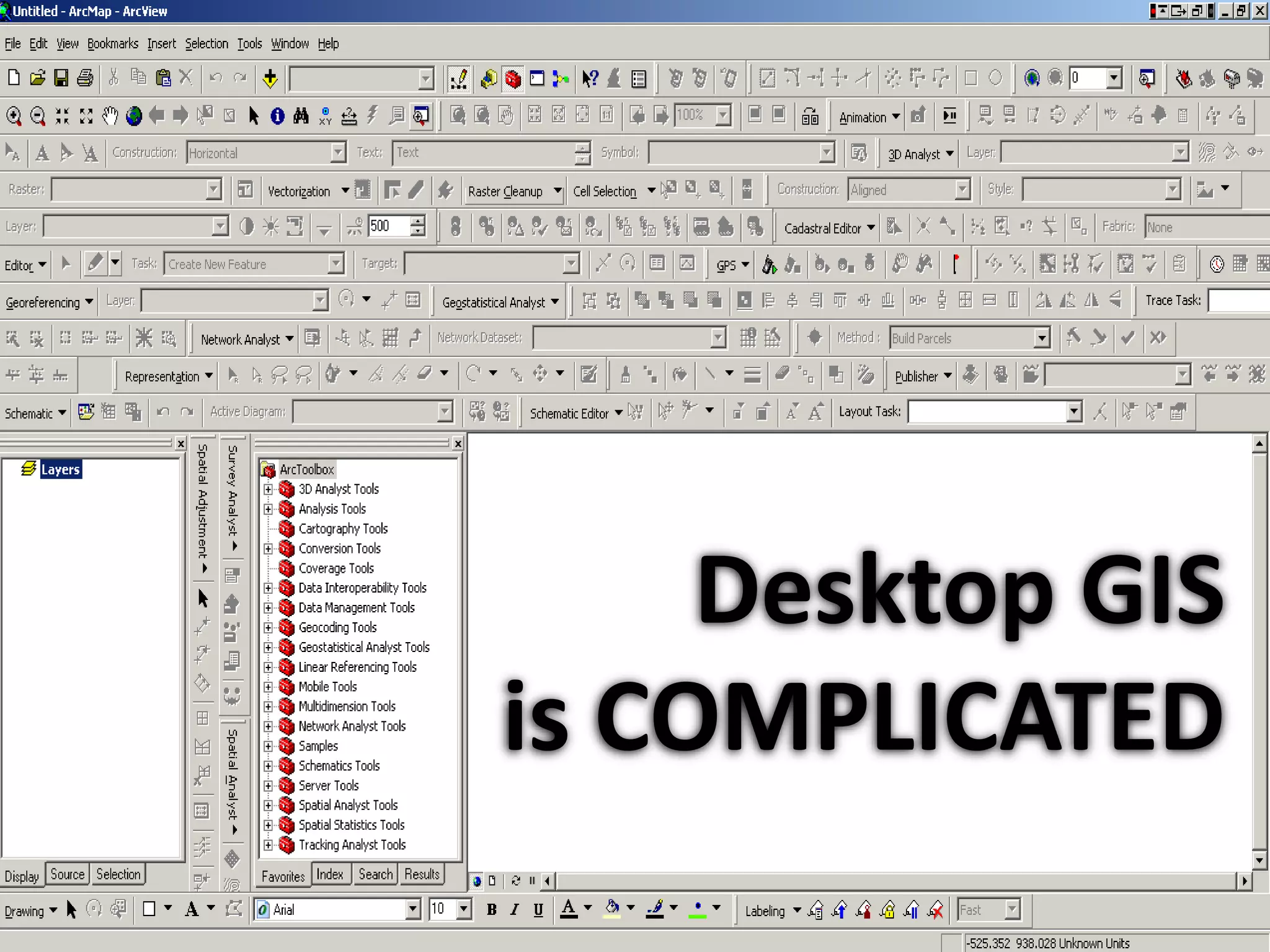 Desktop GISis COMPLICATED