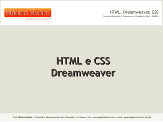 HTML e CSS Dreamweaver 