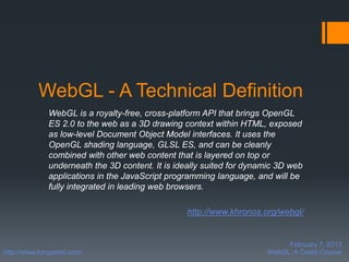 WebGL Crash Course | PPTX