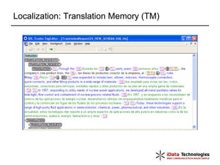 Localization: Translation Memory (TM) 