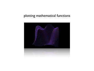 plotting mathematical functions
 
