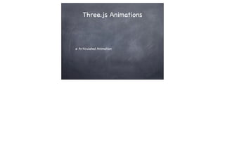 Three.js Animations
Articulated Animation
 
