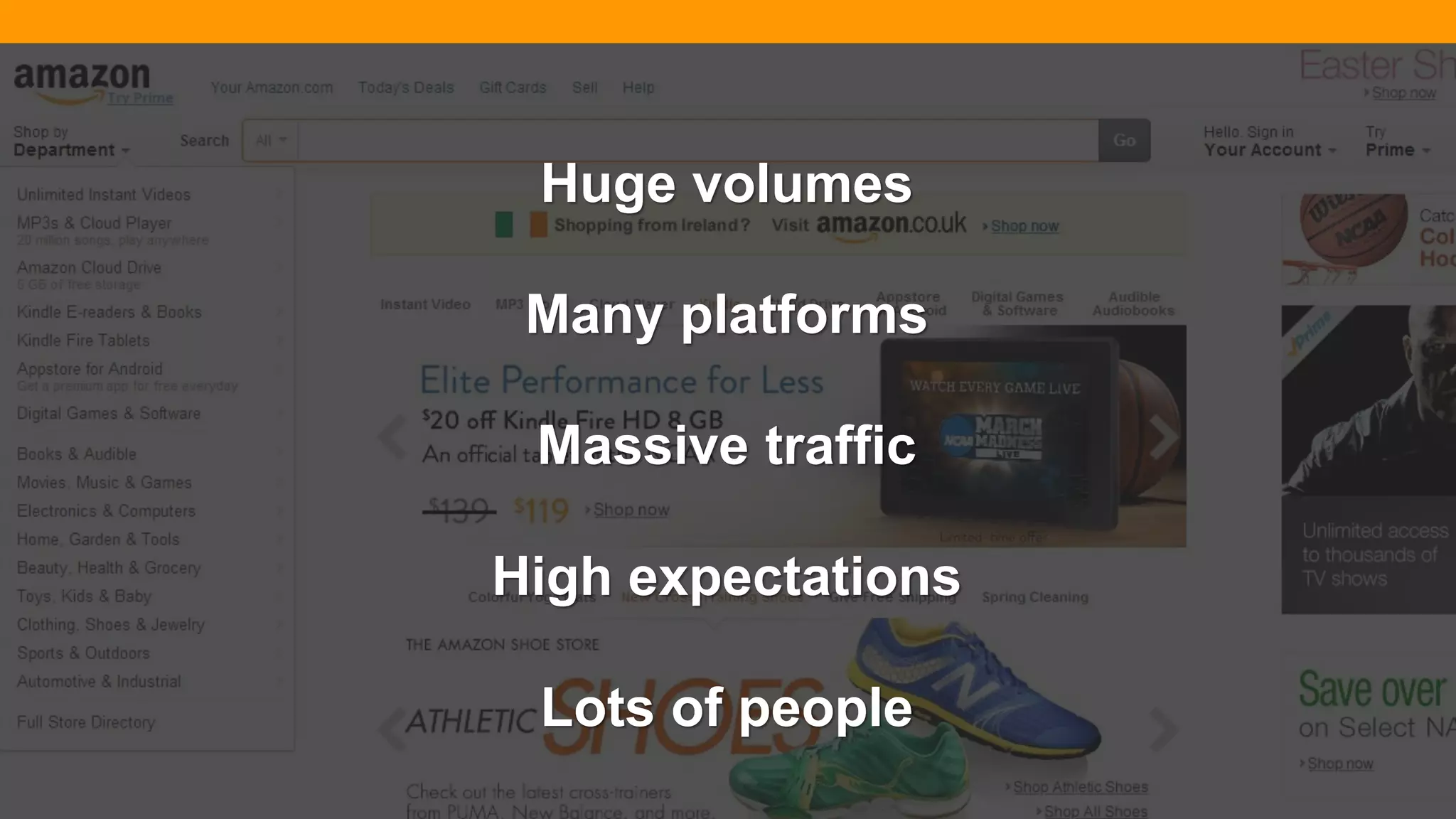 @diffily | @siteimprove | #WebGovernance@diffily | @siteimprove | #WebGovernance
Huge volumes
Many platforms
Massive traffic
High expectations
Lots of people
 