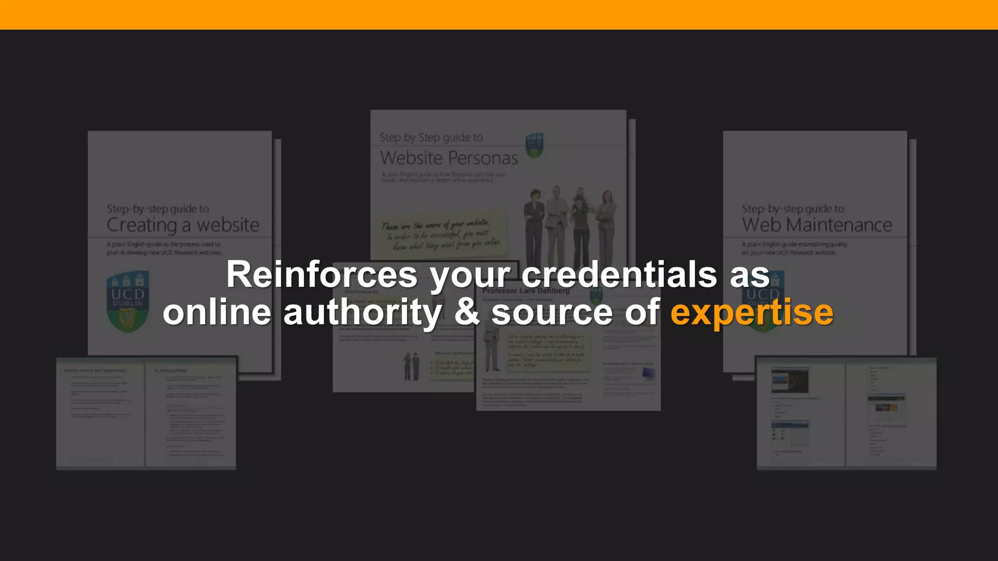 @diffily | @siteimprove | #WebGovernance@diffily | @siteimprove | #WebGovernance
Reinforces your credentials as
online authority & source of expertise
 
