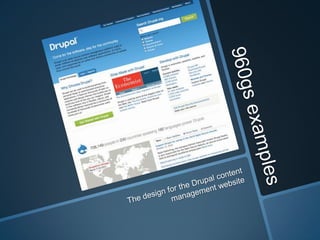 960gs examplesThe design for the Drupal content management website