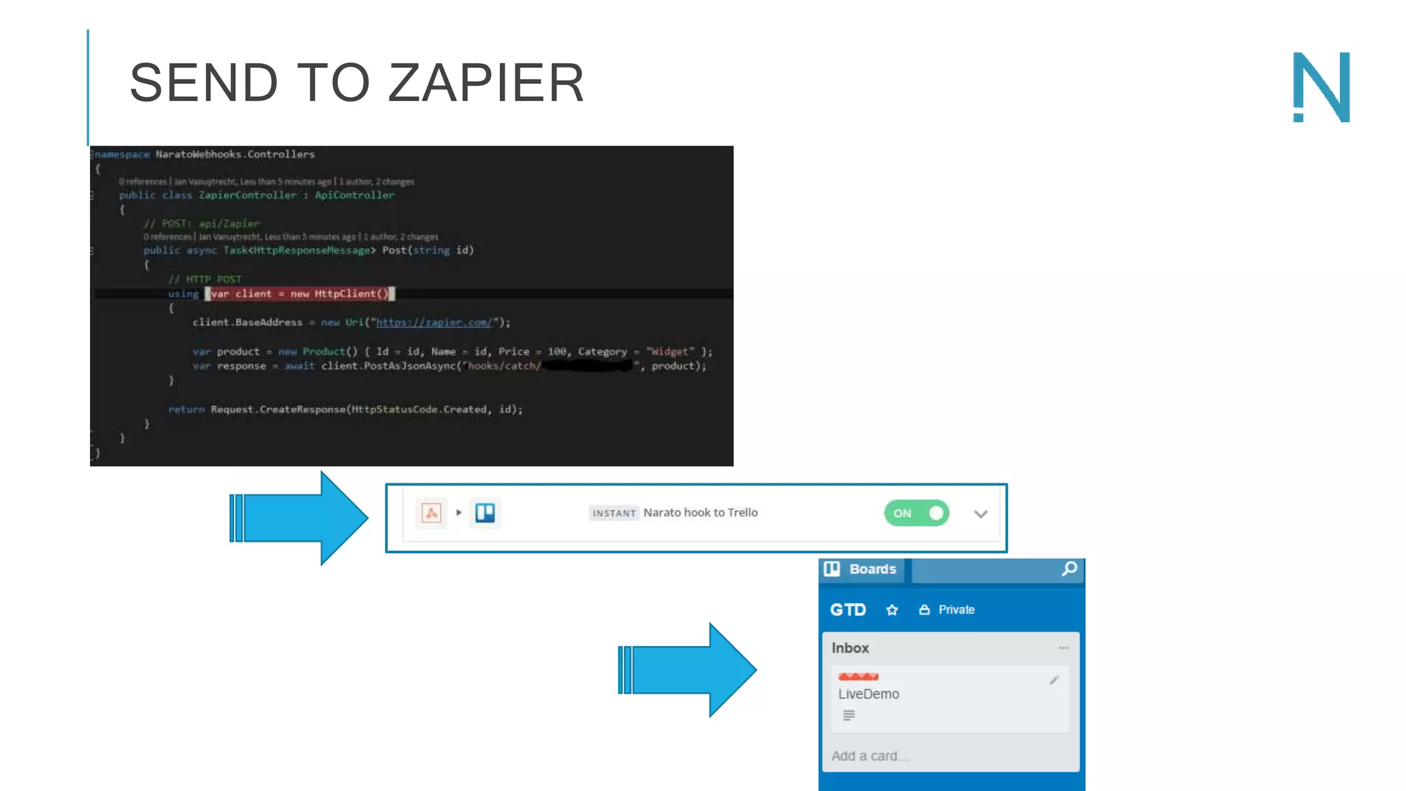 SEND TO ZAPIER 