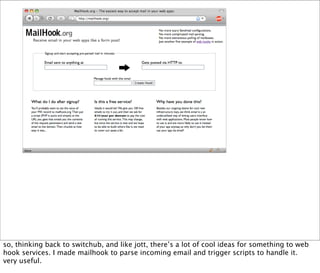 Web Hooks and the Programmable World of Tomorrow