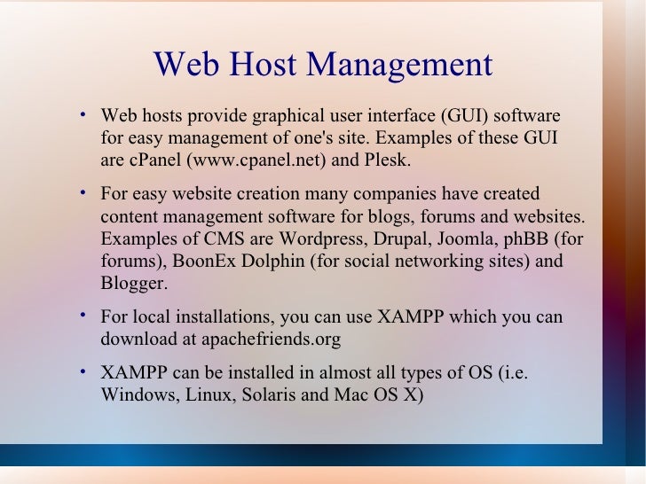 website hosts