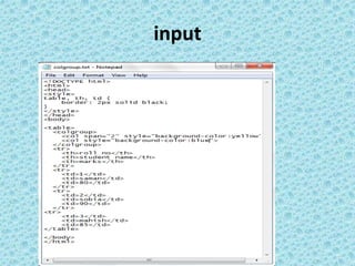 input
 