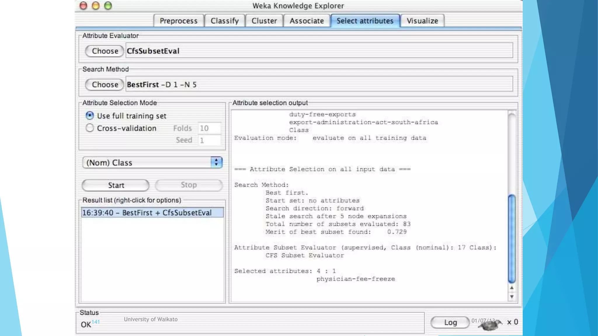 University of Waikato141 01/07/13
 
