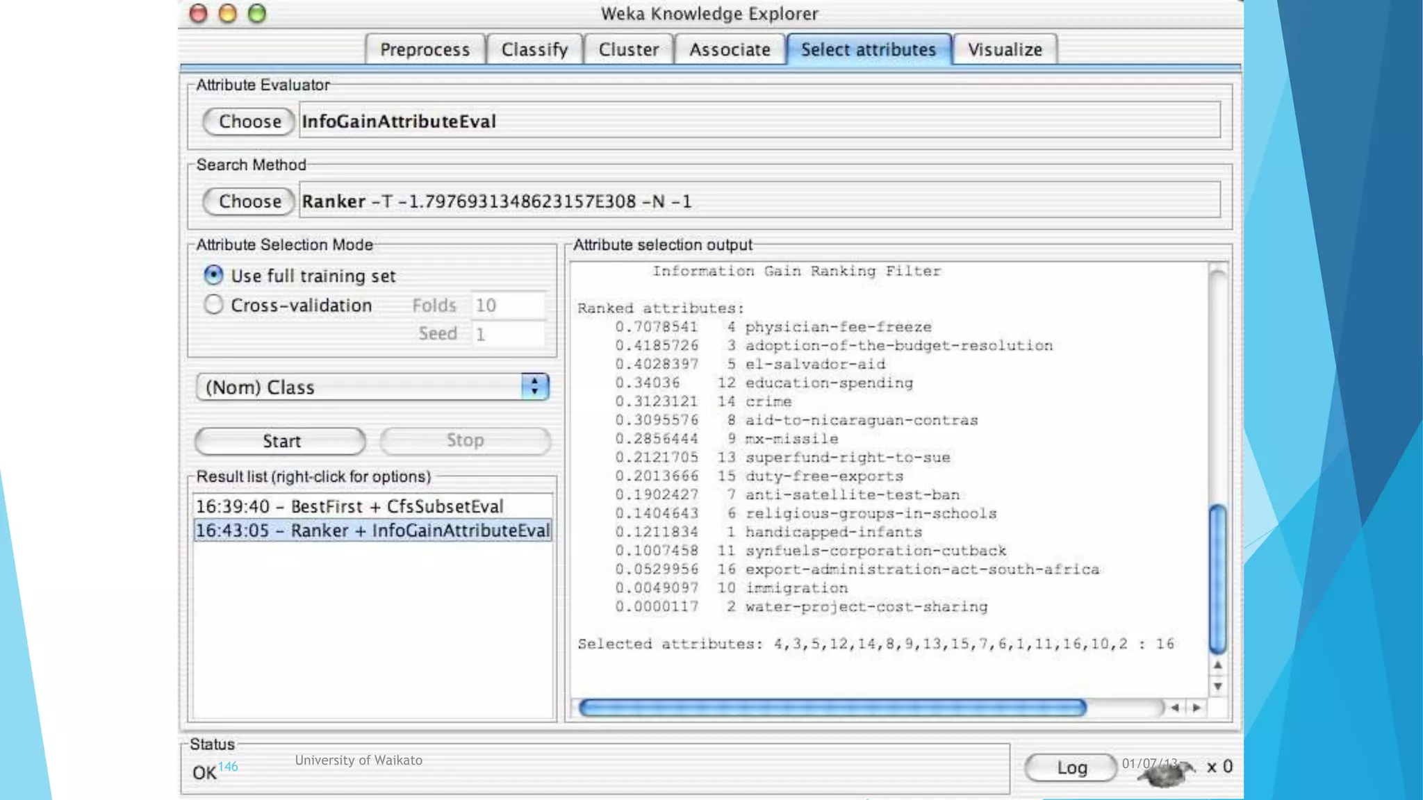 University of Waikato146 01/07/13
 