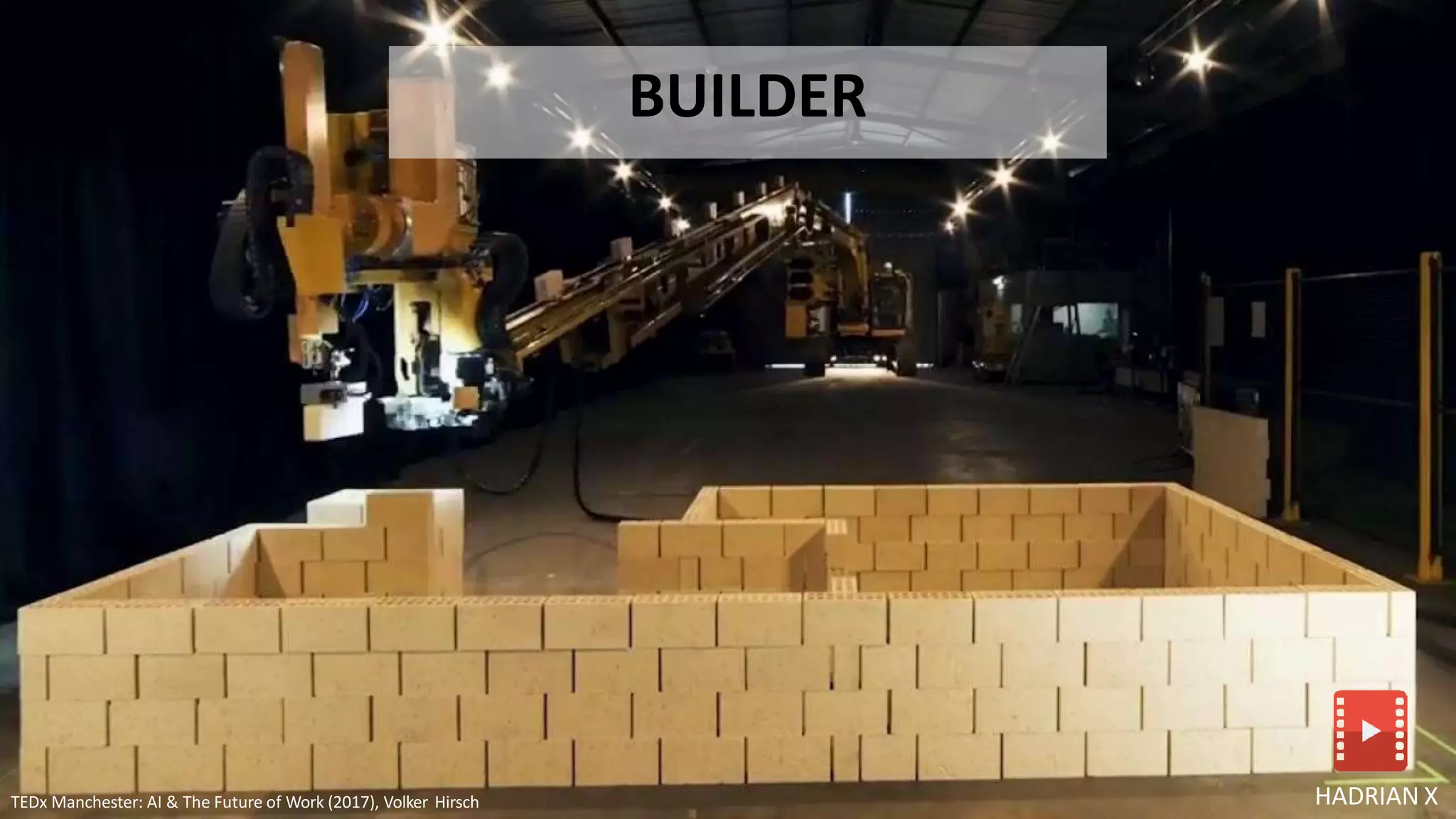 HADRIAN X
BUILDER
TEDx Manchester: AI & The Future of Work (2017), Volker Hirsch
 