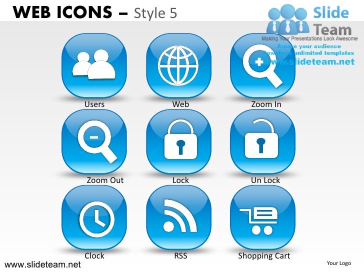 Web icons tools user undo style design 5 powerpoint presentation temp…