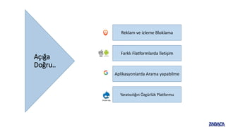 Açığa
Doğru..
Reklam ve izleme Bloklama
Farklı Flatformlarda İletişim
Aplikasyonlarda Arama yapabilme
Yaratıcılığın Özgürlük Platformu
Drupal.org
 