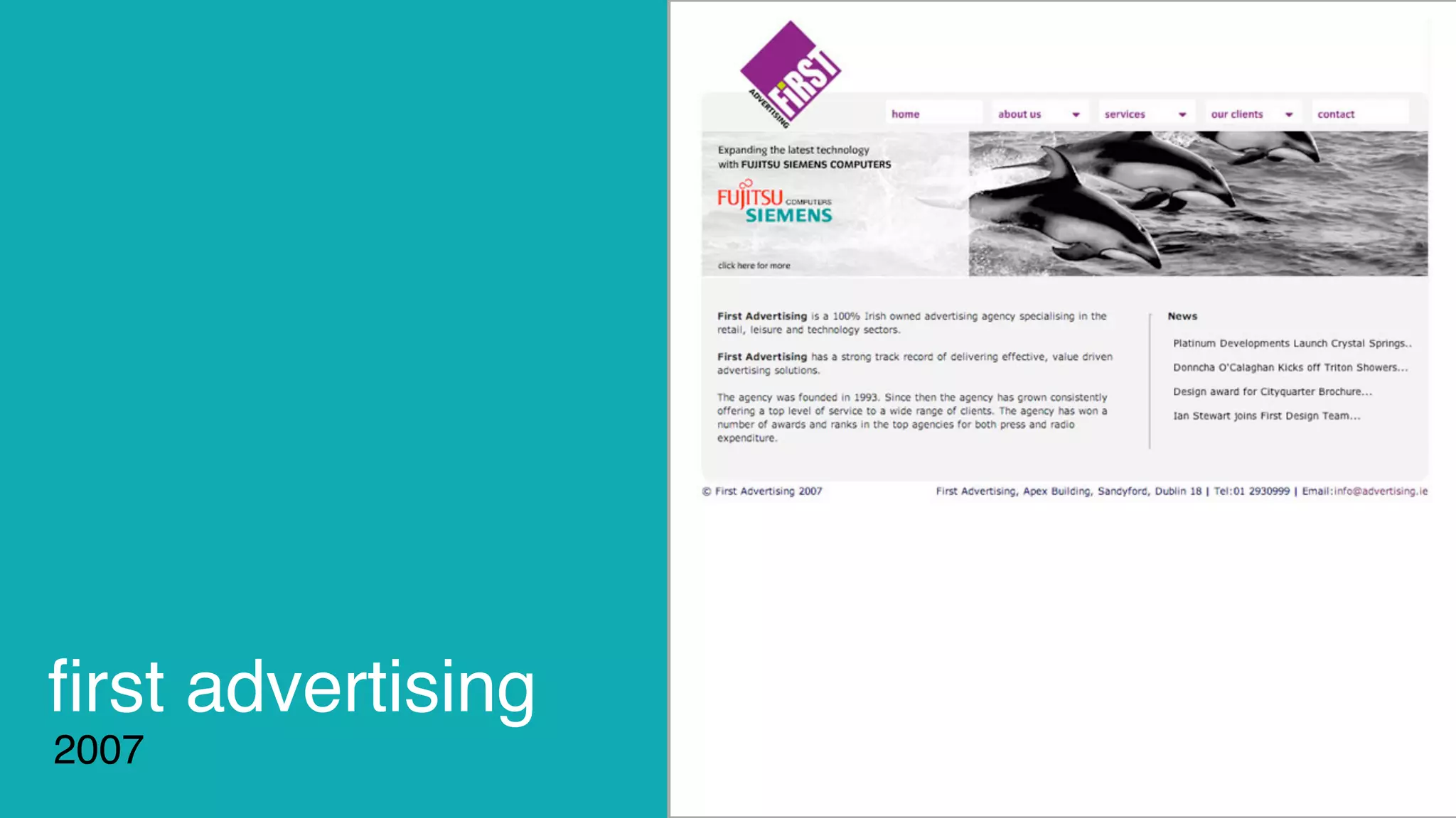 ﬁrst advertising
2007
 