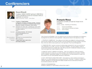2 
Conférenciers 
 