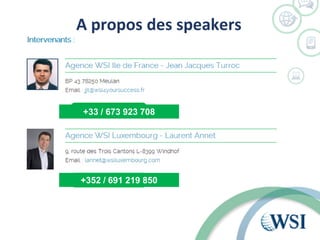 A propos des speakers
+352 / 691 219 850
+33 / 673 923 708
 