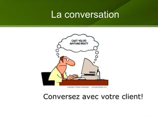 Conversez avec votre client! La conversation 