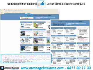 Un Exemple d’un Emailing   : un concentré de bonnes pratiques
 