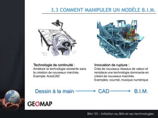 2.3 LA CRÉATION D’UN PROJET
AVEC UN LOGICIEL B.I.M.

BIM 101 : Initiation au BIM et ses technologies

 