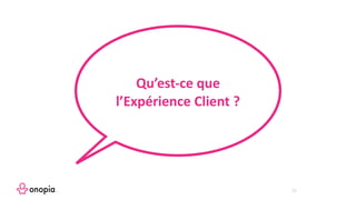 11
Qu’est-ce que
l’Expérience Client ?
 