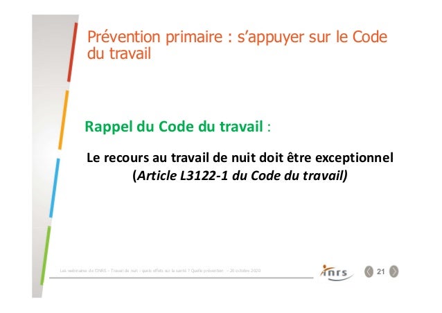 Webinaire Inrs Travail De Nuit Quels Effets Sur La Sante Quelle