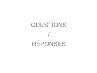 QUESTIONS 
/ 
RÉPONSES 
32 
 