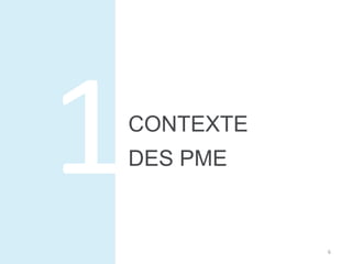 CONTEXTE 
DES PME 
6 
 