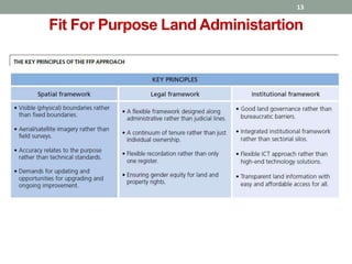 Fit For Purpose Land Administartion
13
 
