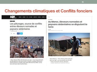 Changements climatiques et Conflits fonciers
31
 