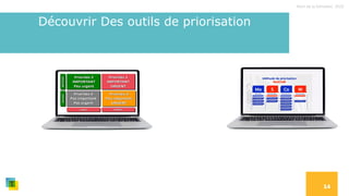 Nom de la formation, 2022
14
Découvrir Des outils de priorisation
 