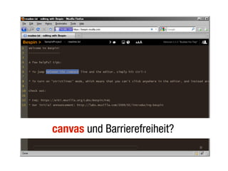 canvas und Barrierefreiheit?
 