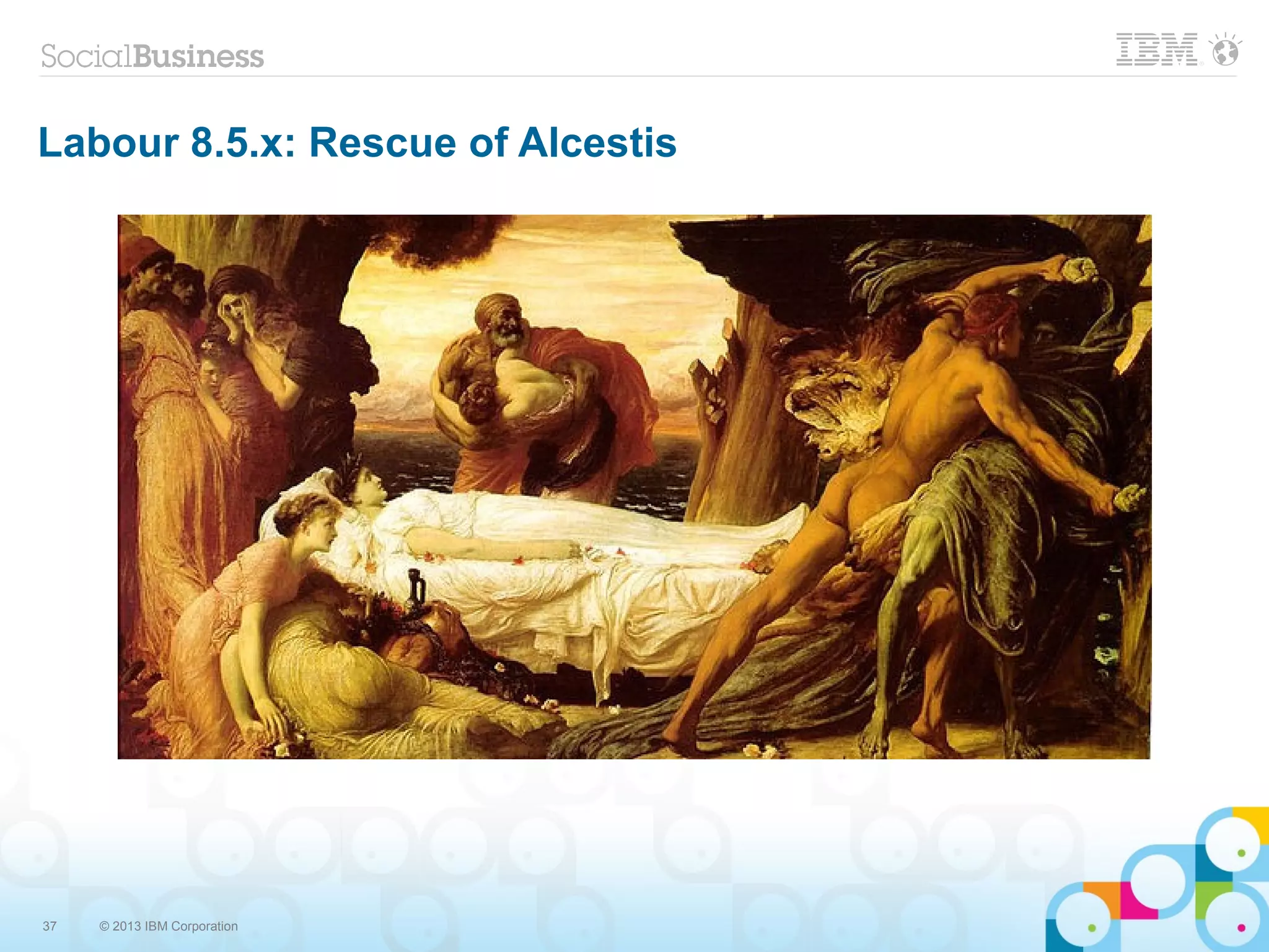 37 © 2013 IBM Corporation
Labour 8.5.x: Rescue of Alcestis
 