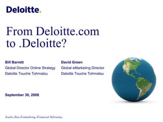 dotDeloitte : Corporate gTLD