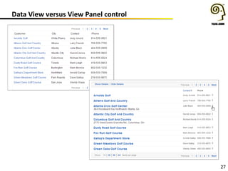 27
Data View versus View Panel control
 