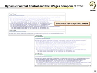 69
Dynamic Content Control and the XPages Component Tree
switchFacet versus dynamicContent
 