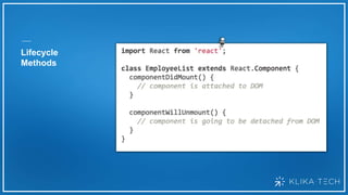 Lifecycle
Methods
 