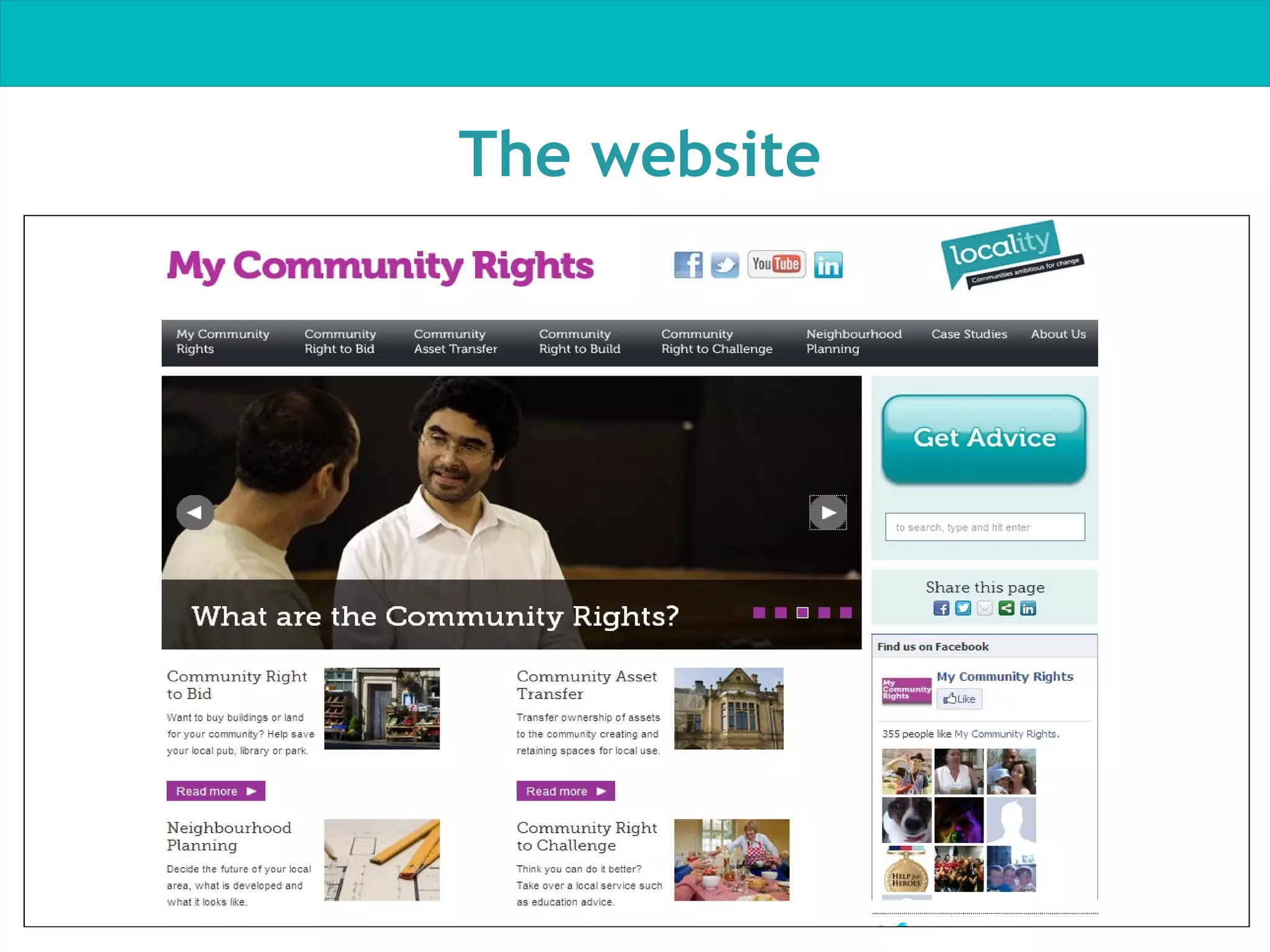 The website

 