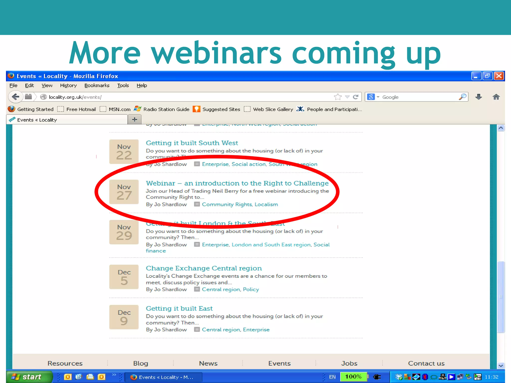 More webinars coming up

 