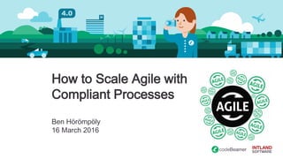 How to Scale Agile with
Compliant Processes
Ben Hörömpöly
16 March 2016
 