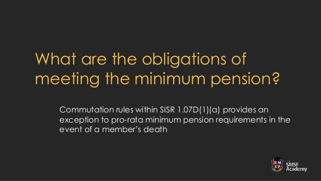 Smsf member death minimum pension