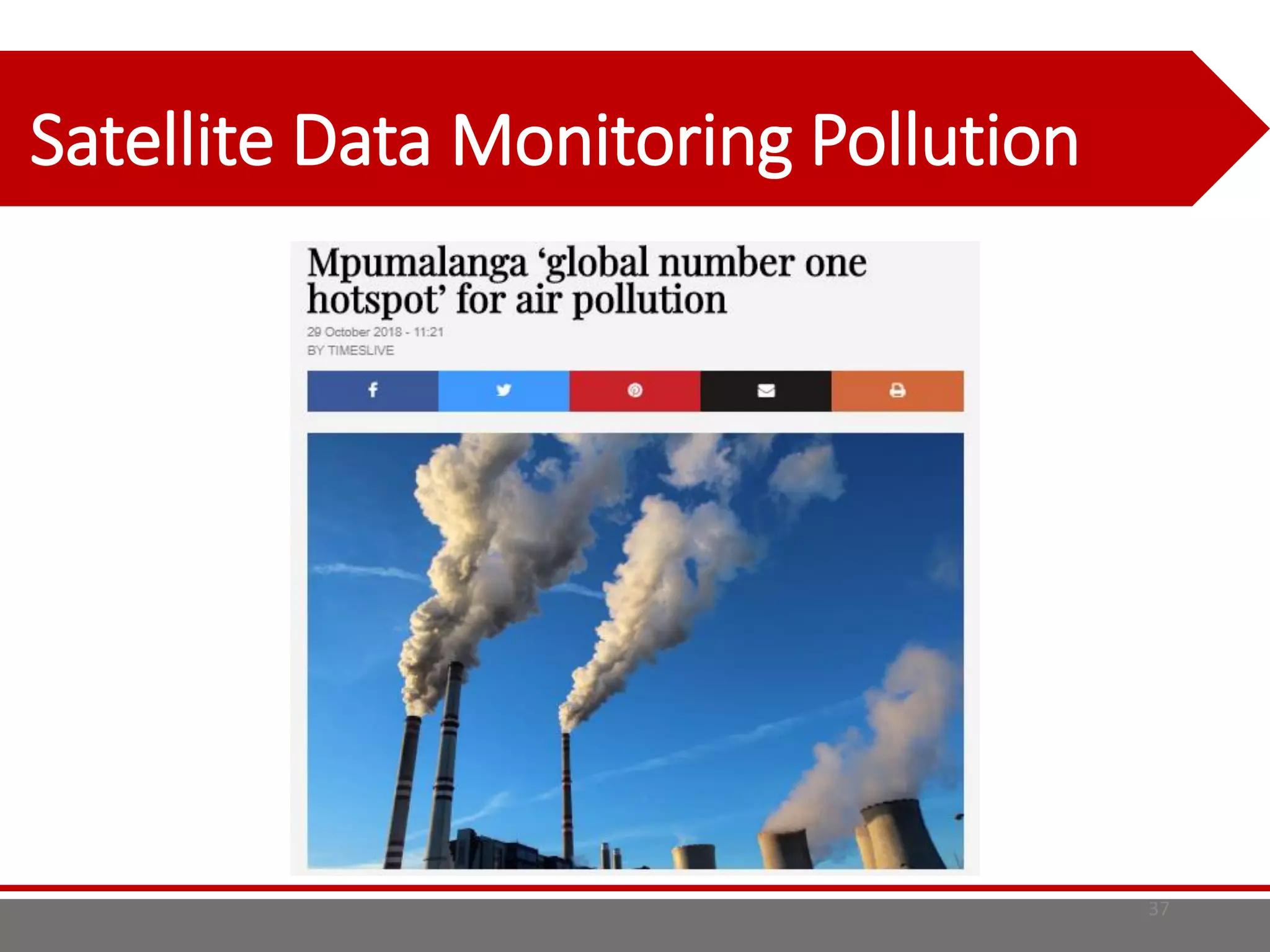 Satellite Data Monitoring Pollution
37
 