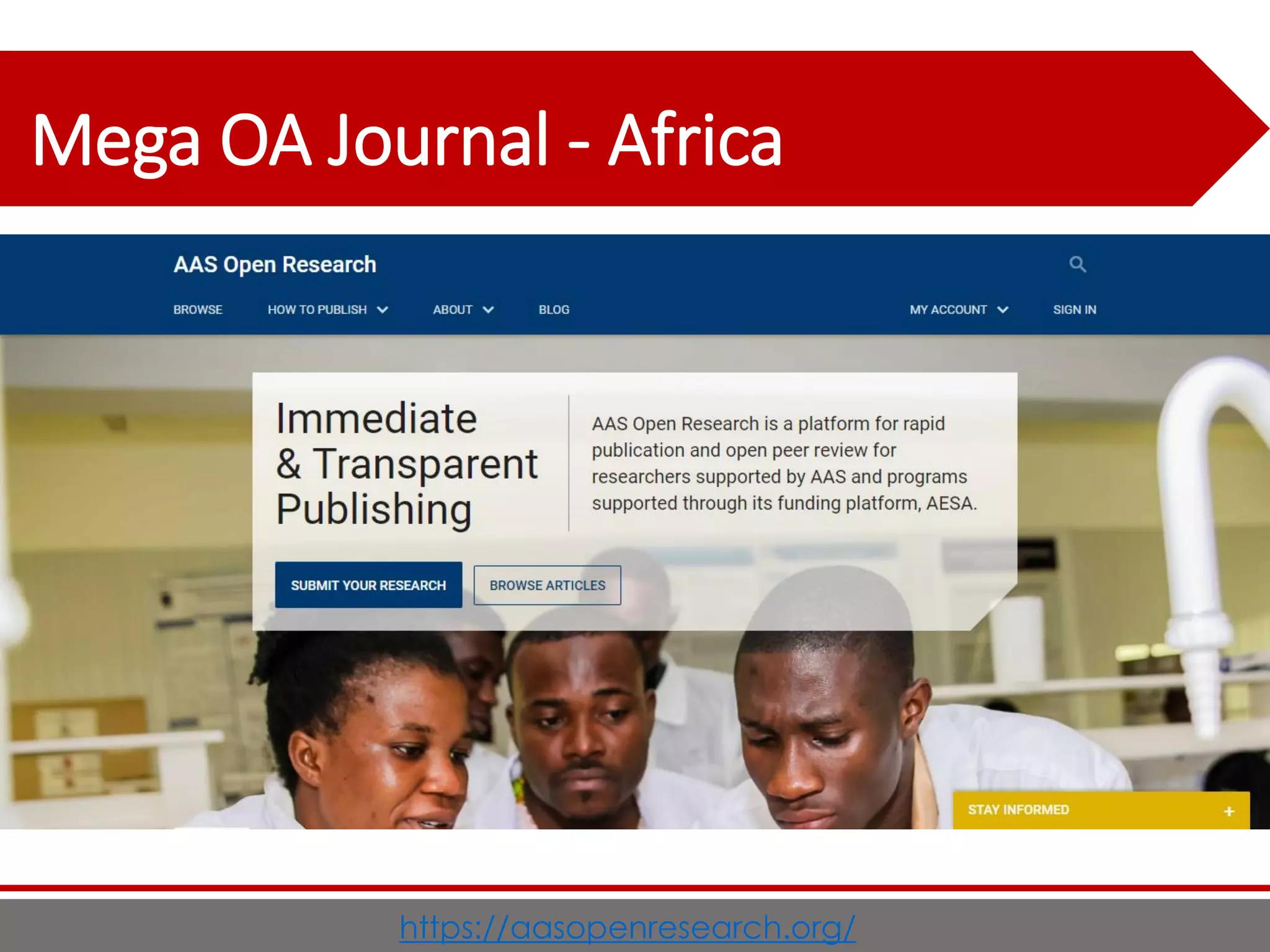 Mega OA Journal - Africa
https://aasopenresearch.org/
 