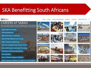 SKA Benefitting South Africans
 