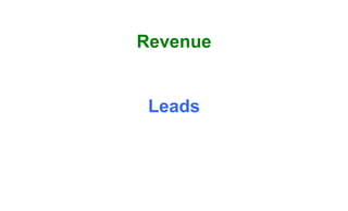 Revenue 
Leads 
? 
 