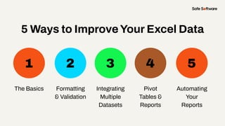 5 Data Integration Techniques to Improve Your Excel Data | PDF