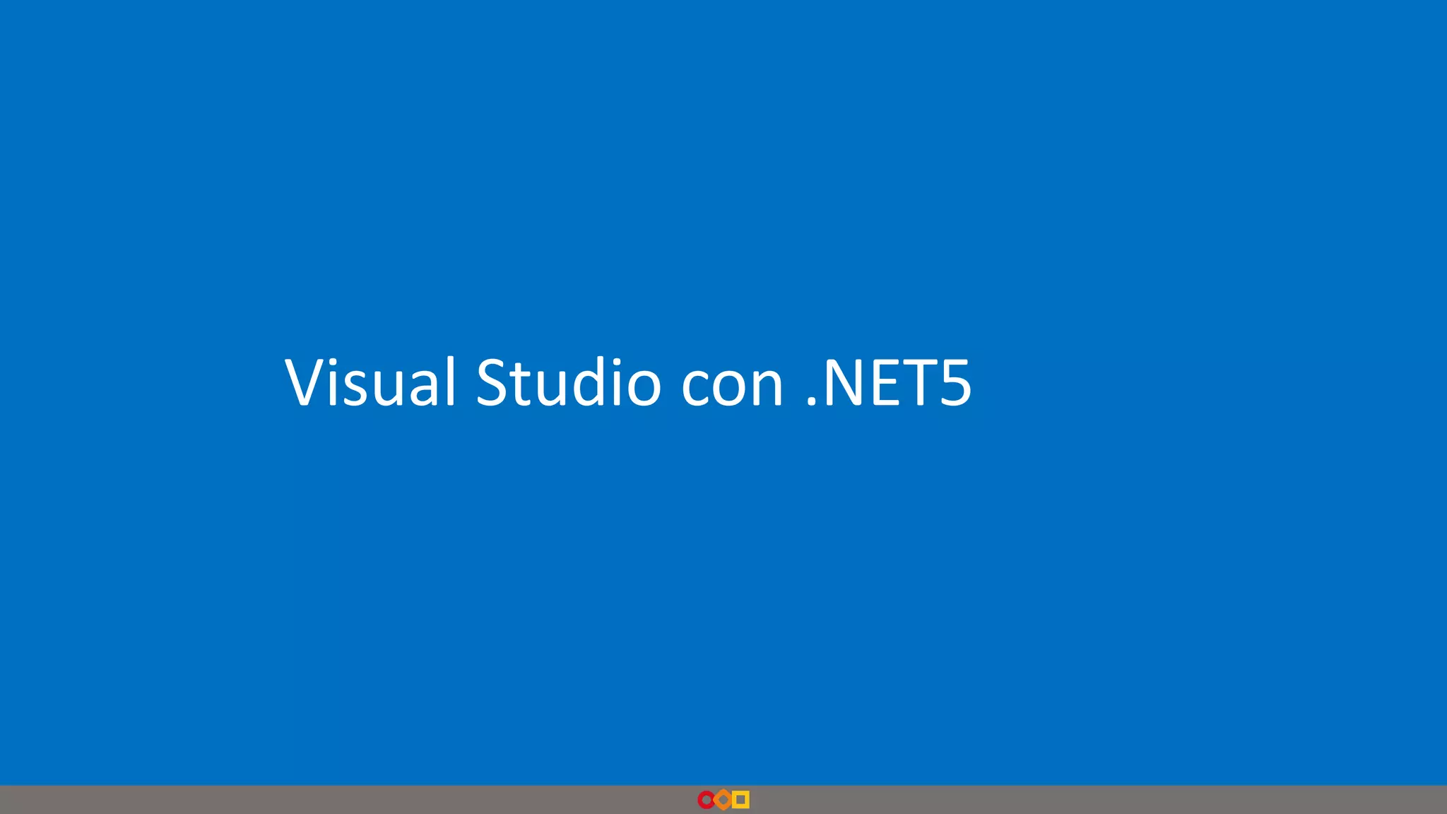 Visual Studio con .NET5
 